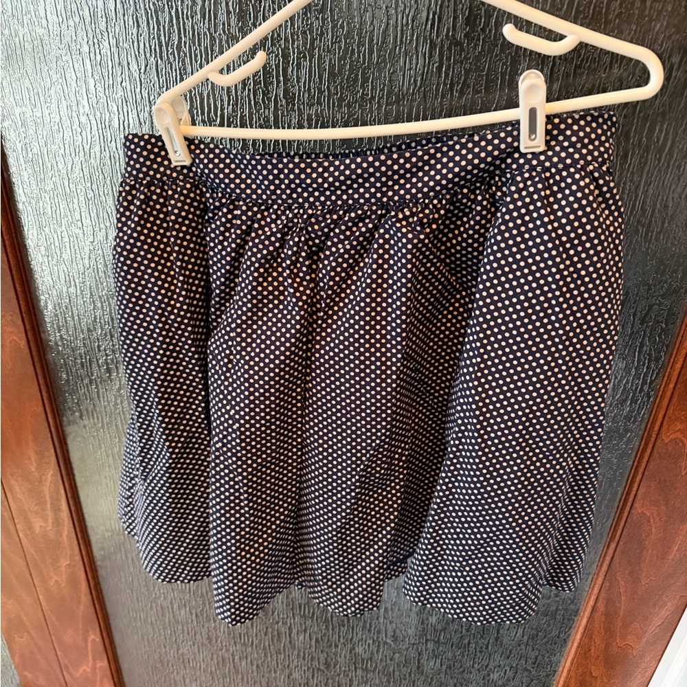 Boden Navy and White A-Line Skirt